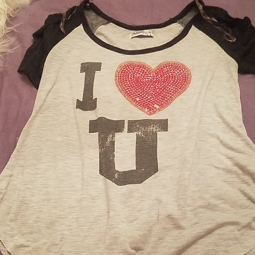 I love you baseball tee